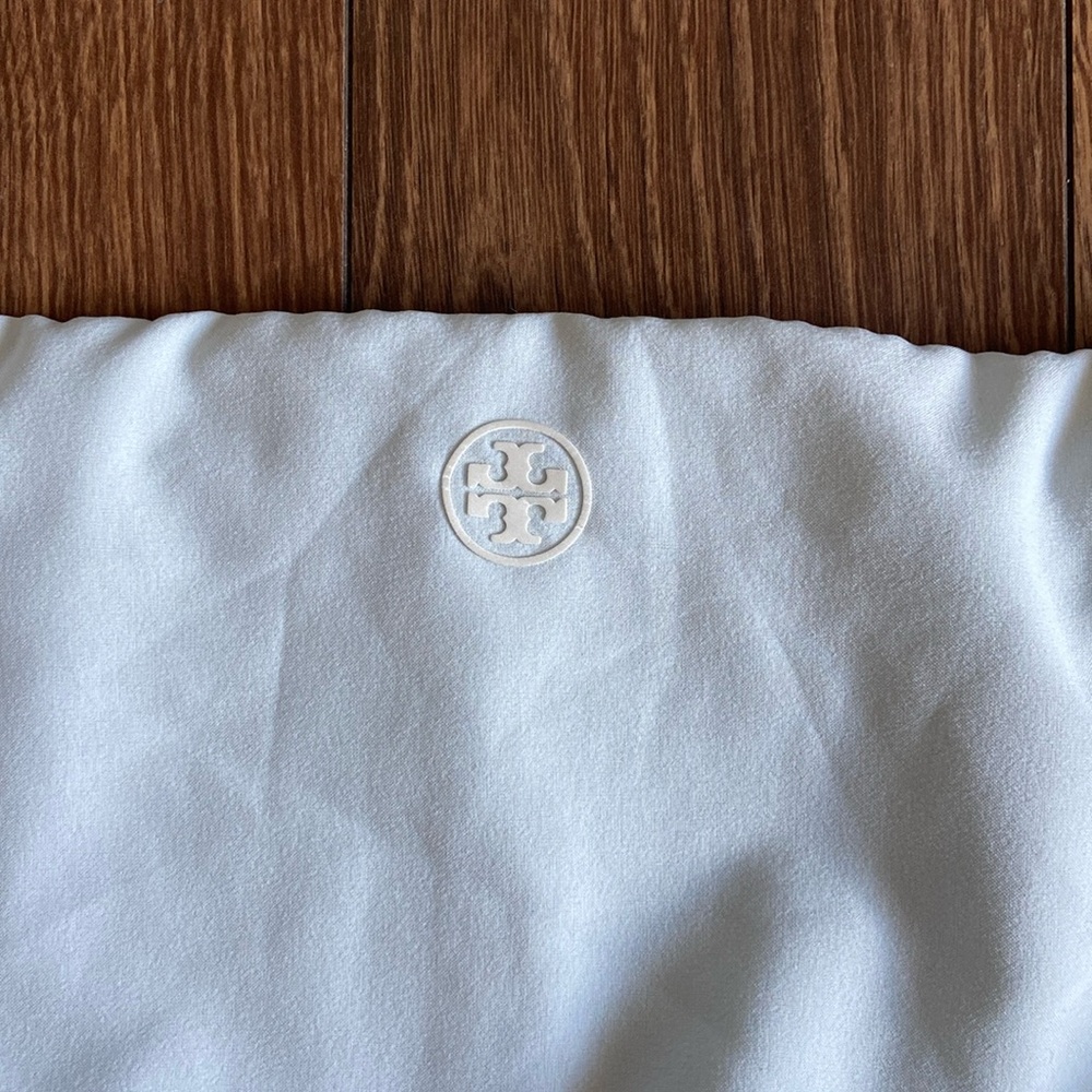 Tory Sport Pleated Tennis Skirt In Blue Silk. - Picture 6 of 10